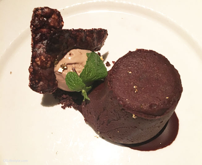 Chocolate Fondant at Araxi
