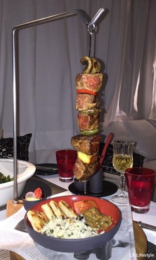 Lamb with chargrilled vegetables at Mikrasia